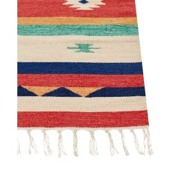 Dywan bawełniany kilim 80 x 300 cm wielokolorowy MARGARA