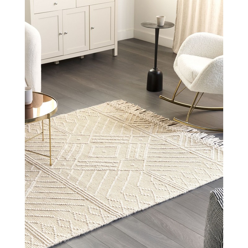 Dywan wełniany 160 x 230 cm beżowy MAVIKENT