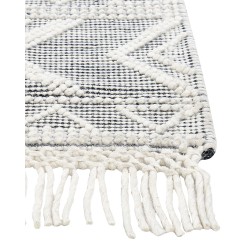 Dywan wełniany 160 x 230 cm biało-czarny PAZAR