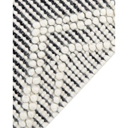 Dywan wełniany 160 x 230 cm biało-czarny PAZAR