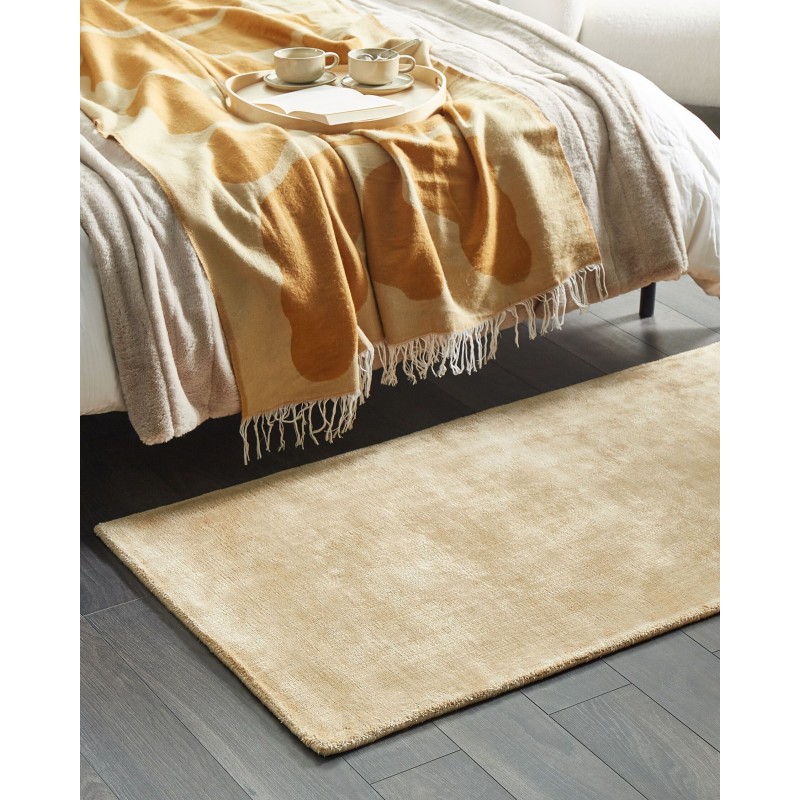 Dywan z wiskozy 80 x 150 cm piaskowy GESI II