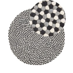 Dywan okrągły z filcowych kulek ø 140 cm wielokolorowy PENEK