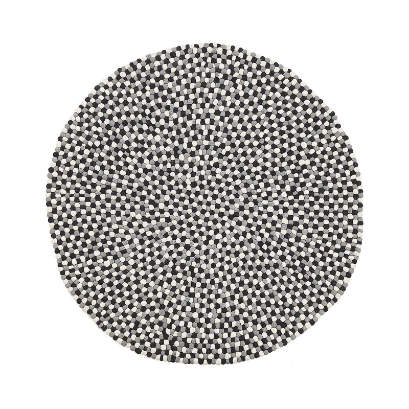 Dywan okrągły z filcowych kulek ø 140 cm wielokolorowy PENEK