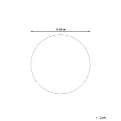 Dywan okrągły we flamingi ⌀ 120 cm szary KERTE