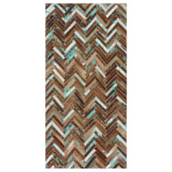 Dywan skórzany 80 x 150 cm wielokolorowy AMASYA