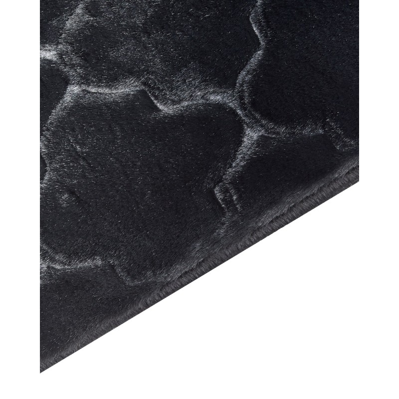 Dywan sztuczne futro królika 160 x 230 cm czarny GHARO