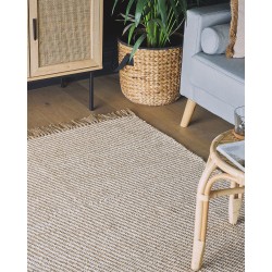 Dywan z juty 140 x 200 cm beżowy ALADAG