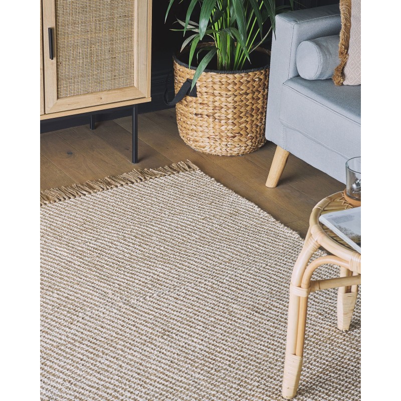 Dywan z juty 140 x 200 cm beżowy ALADAG