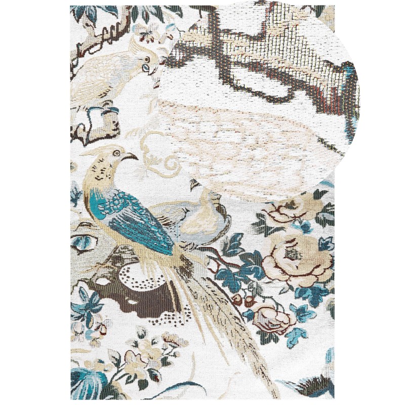 Dywan bawełniany motyw ptaków 200 x 300 cm wielokolorowy ARIHA