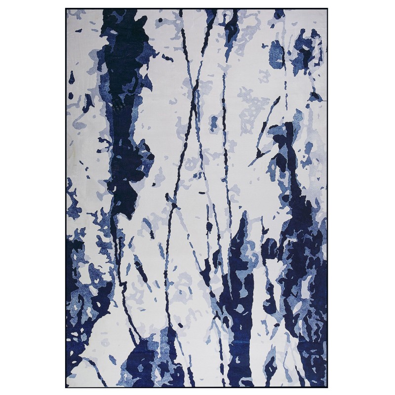 Dywan 160 x 230 cm biało-niebieski IZMIT