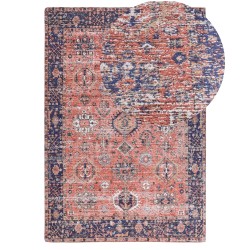 Dywan bawełniany 140 x 200 cm czerwono-niebieski KURIN