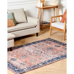 Dywan bawełniany 140 x 200 cm czerwono-niebieski KURIN