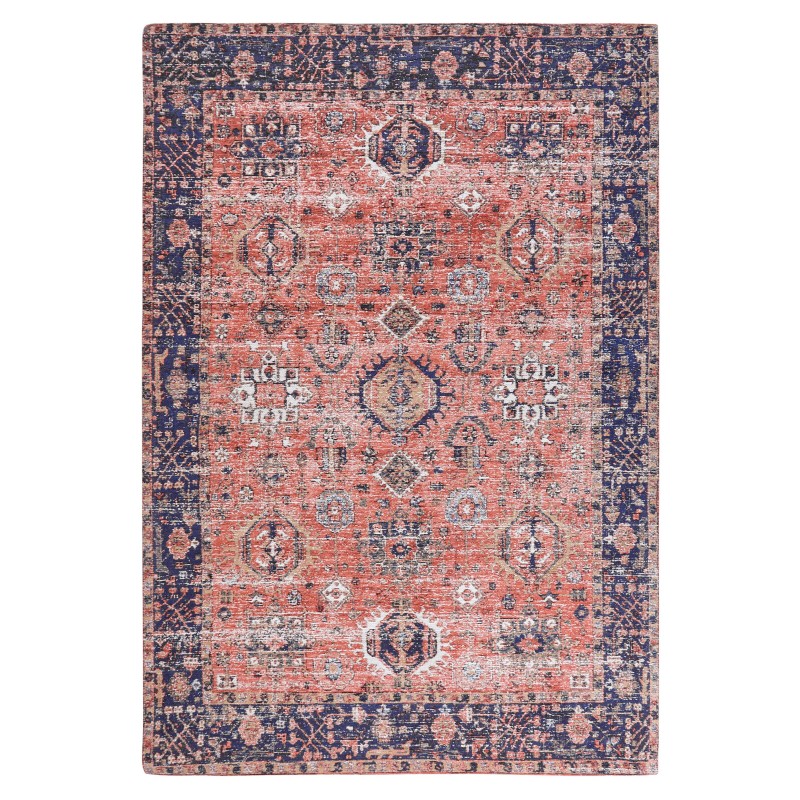 Dywan bawełniany 140 x 200 cm czerwono-niebieski KURIN