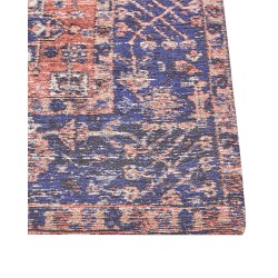 Dywan bawełniany 140 x 200 cm czerwono-niebieski KURIN