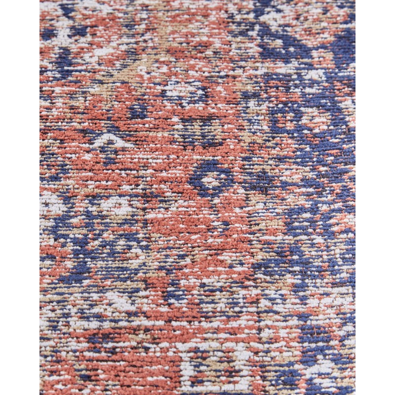 Dywan bawełniany 140 x 200 cm czerwono-niebieski KURIN