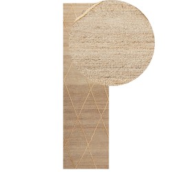 Dywan z juty 80 x 300 cm beżowy YUVACIK