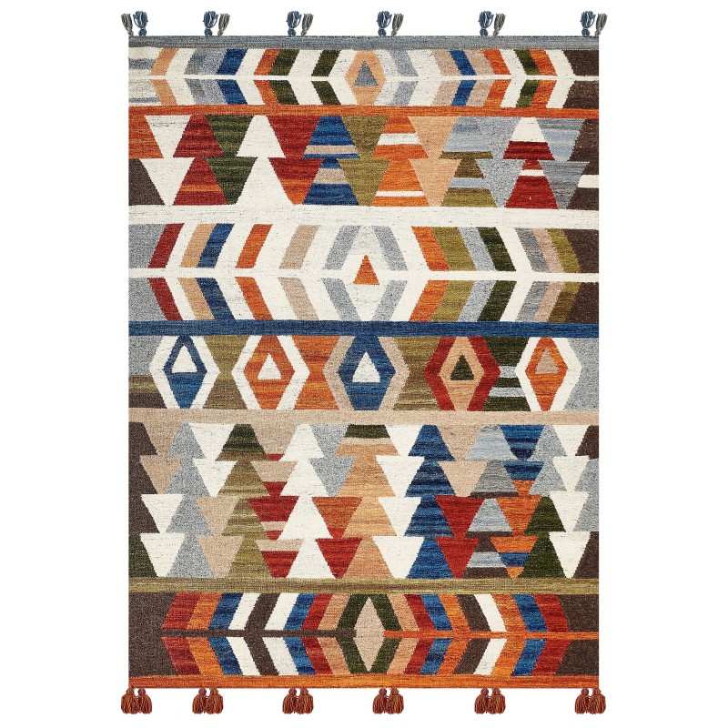 Dywan wełniany kilim 200 x 300 cm wielokolorowy KAGHSI