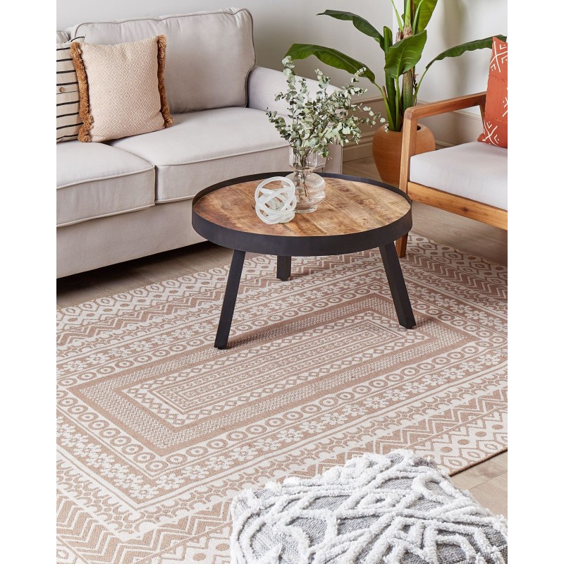 Dywan 160 x 230 cm beżowo-biały BAGLAR