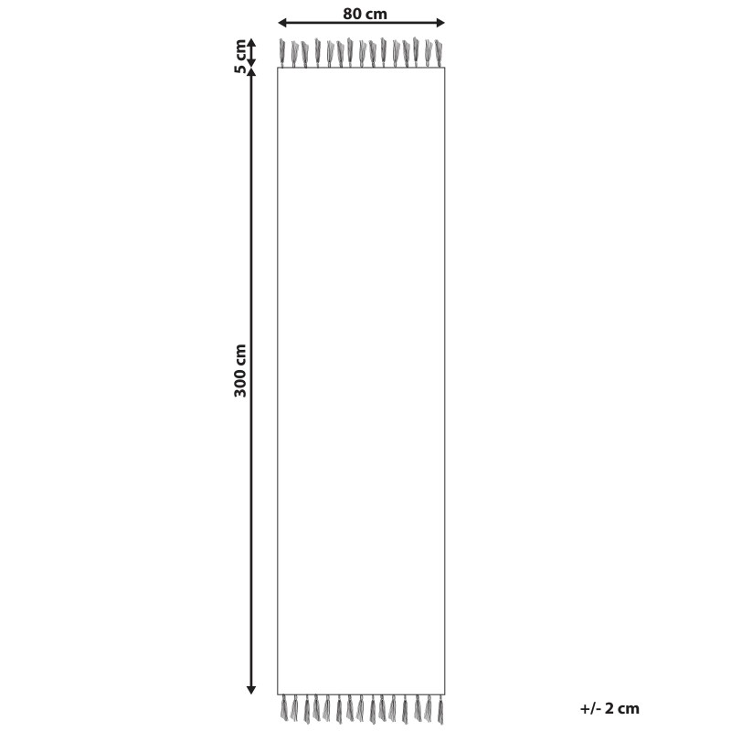 Dywan z juty 80 x 300 cm beżowo-żółty TALPUR