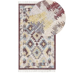 Dywan z juty 80 x 150 cm wielokolorowy FENER