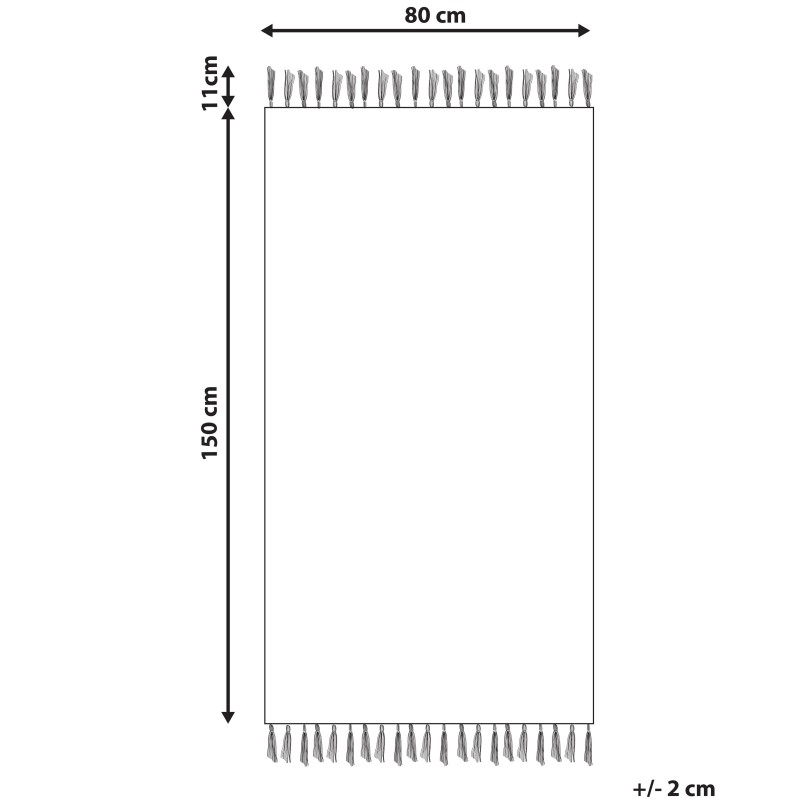 Dywan z juty 80 x 150 cm wielokolorowy FENER