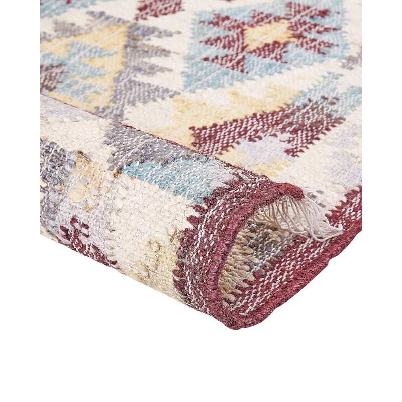 Dywan z juty 80 x 150 cm wielokolorowy FENER