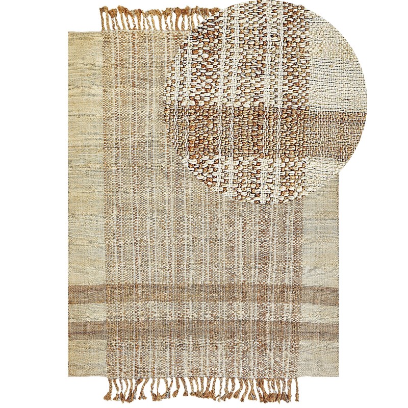 Dywan z juty 160 x 230 cm beżowy ORTAOBA