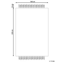 Dywan z juty 160 x 230 cm beżowy ORTAOBA