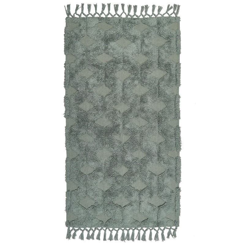 Dywan bawełniany 80 x 150 cm zielony KARS