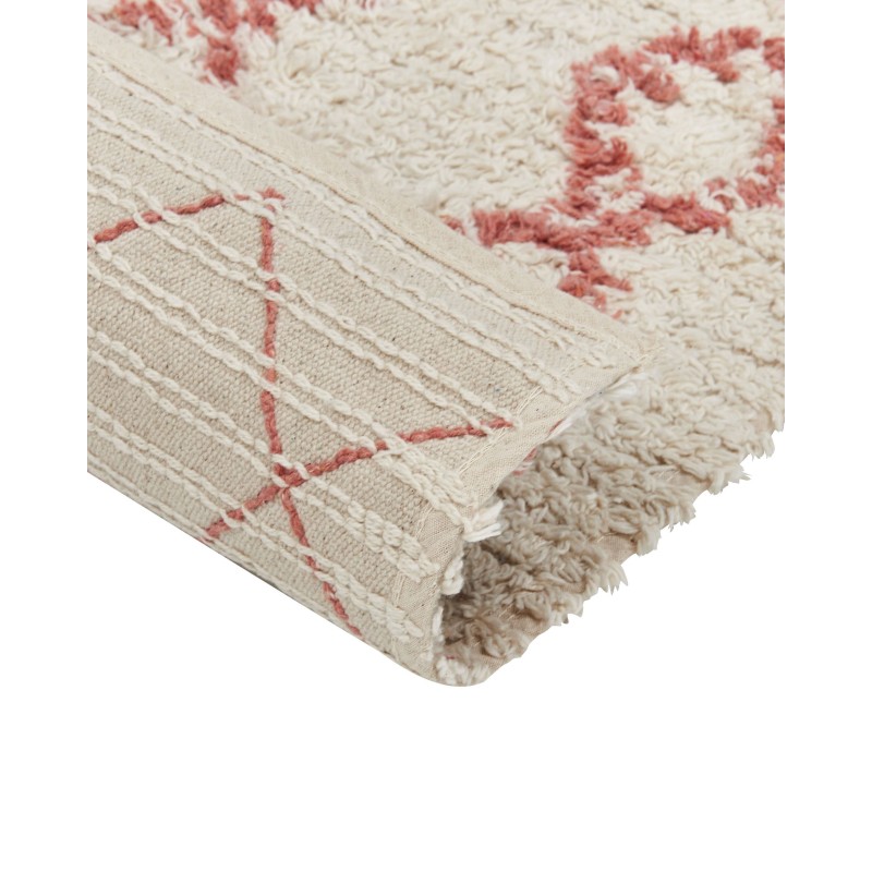 Dywan bawełniany 160 x 230 cm beżowo-różowy BUXAR
