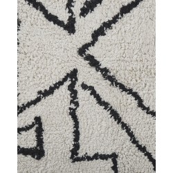 Dywan bawełniany 160 x 230 cm biało-czarny KHOURIBGA