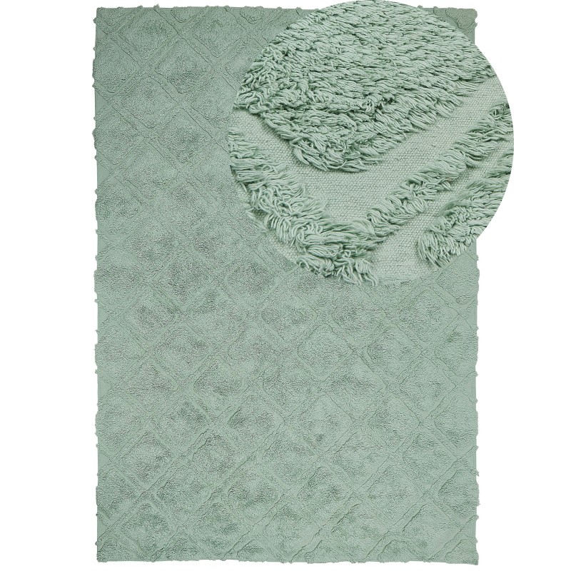 Dywan bawełniany 160 x 230 cm zielony HATAY