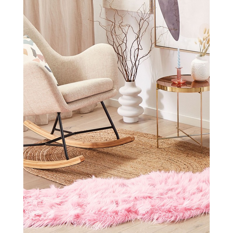 Sztuczna skóra owcza różowa MAMUNGARI