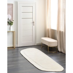 Dywan z wiskozy 80 x 250 cm beżowy BERANI