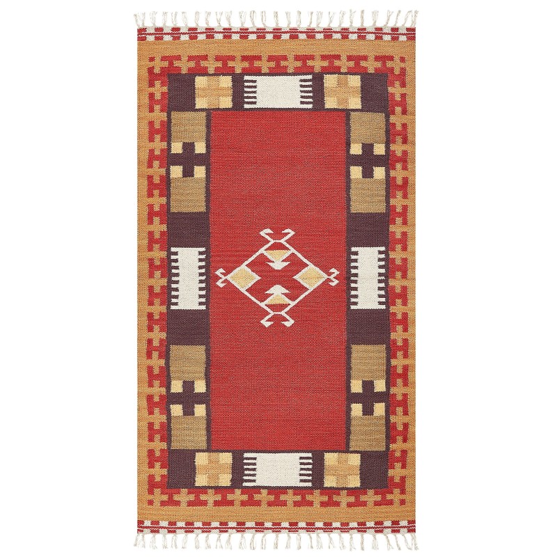 Dywan bawełniany kilim 80 x 150 cm wielokolorowy PARAKAR
