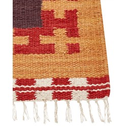 Dywan bawełniany kilim 80 x 150 cm wielokolorowy PARAKAR