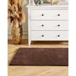 Dywan sztuczne futro królika 80 x 150 cm brązowy MIRPUR