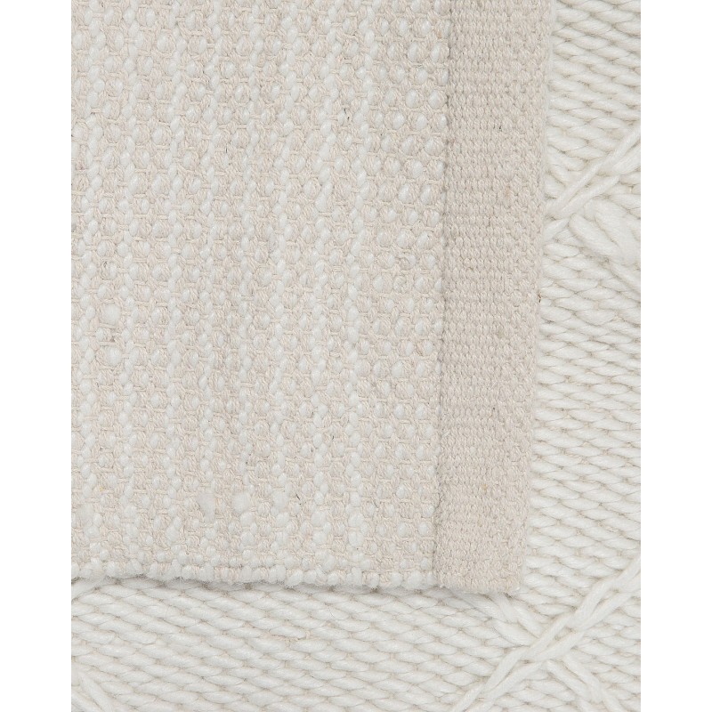 Dywan wełniany 160 x 230 cm złamana biel ELLEK