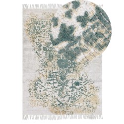 Dywan z wiskozy 140 x 200 cm beżowo-zielony BOYALI