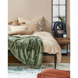 Dywan z wiskozy 140 x 200 cm beżowo-zielony BOYALI