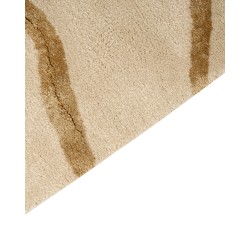 Dywan z wiskozy wzór geometryczny 160 x 230 cm beżowy MAKOLA