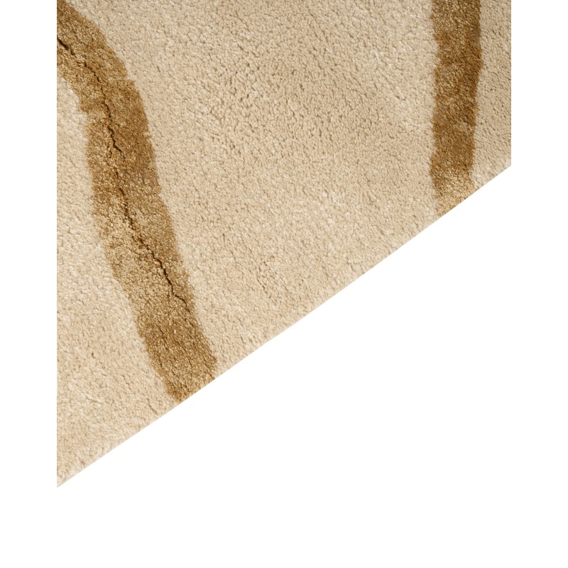 Dywan z wiskozy wzór geometryczny 160 x 230 cm beżowy MAKOLA