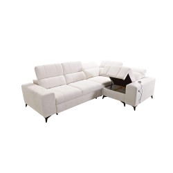Ballagio II corner sofa with a sleeping function in Plecionka fabric, Spring 1118
