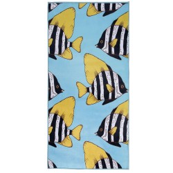 Dywan w rybki 80 x 140 cm niebieski FIZME