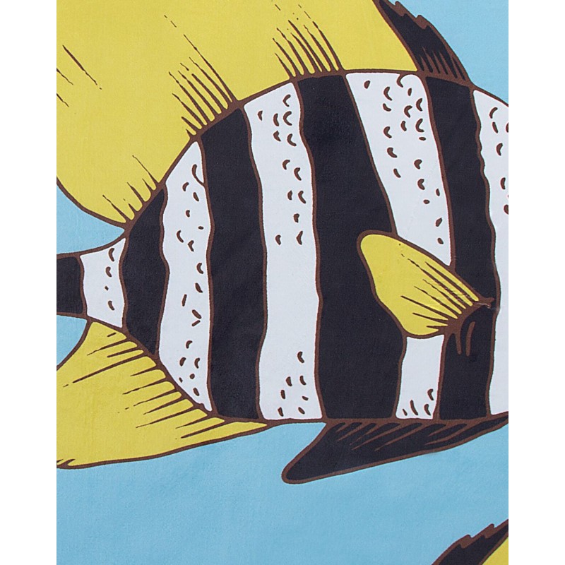 Dywan w rybki 80 x 140 cm niebieski FIZME