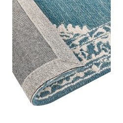 Dywan wełniany 200 x 200 cm biało-niebieski GEVAS