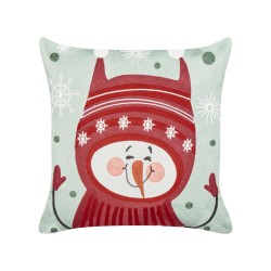 2 poduszki bawełniane motyw świąteczny 45 x 45 cm czerwono-zielone CUPCAKE