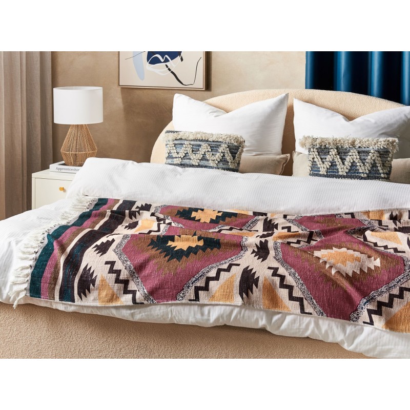 Koc NAGAON Bawełna 130 x 180 cm Kolorowy