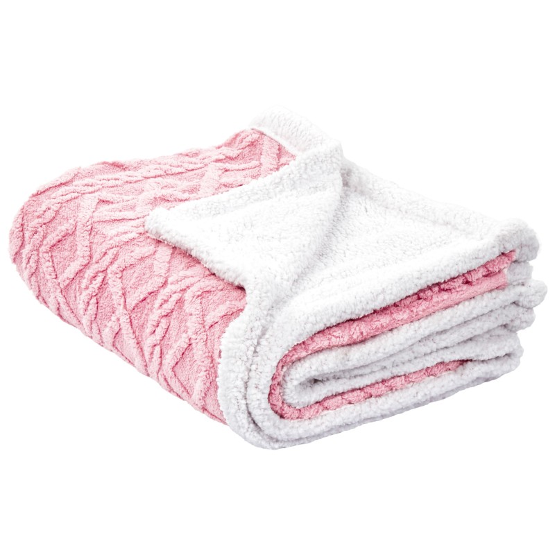 Koc HONEYCOMB 150 x 200 cm Różowy