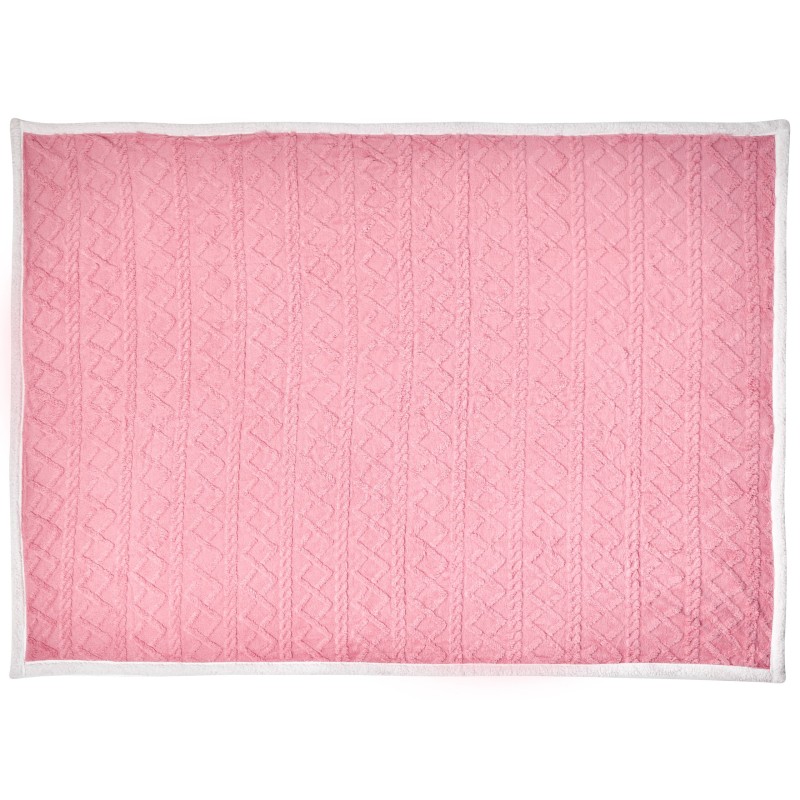 Koc HONEYCOMB 150 x 200 cm Różowy